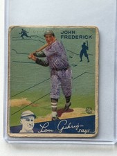 1934 Goudey Big League Chewing Gum - R320 John Frederick #47 (RC) picture
