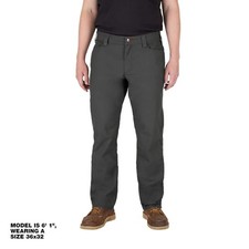 Milwaukee Men's 34 in. x 30 in. Gray Cotton/Polyester Work Pants with 7 Pockets picture