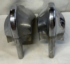 1957 Chevy Vintage Driver And Passenger Side Vertical Fins Stainless Molding picture