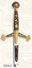 Miniature Damascene Claymore Sword Letter Opener by Marto of Toledo Spain 5504-2 picture