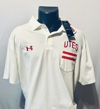 Under Armour University Of Utah Utes Football Polo T-Shirt Men’s Size XL NWT picture