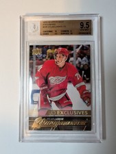RARE 2015-16 Upper Deck Dylan Larkin Exclusives YG RC 092/100 Beckett 9.5 Gem picture