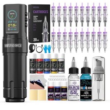 Wormhole Tattoo Gun Wireless Kit – 1800mAh Battery, Jumpstart Mode,...  picture