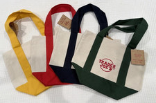 Trader Joe's Mini Tote Bag Set of 4 Blue/Green/Yellow/Red picture