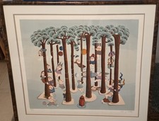 Yuval Mahler Limited Edition Serigraph Outdoor Fun Hand Signed Art 162/225 picture