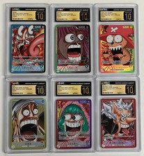 CGC 10 PRISTINE ONE PIECE CARD GAME BASE SHOP CARD COLLECTION VOL.1 COMPLETE SET picture