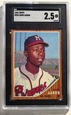 1962 Topps Hank Aaron #320 Milwaukee Braves Graded SGC 2.5 Great Eye Appeal picture
