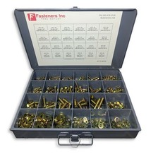 574PCS FINE THREAD Grade 8 Hex Bolts, Nuts & Washers Assortment Kit Yellow picture