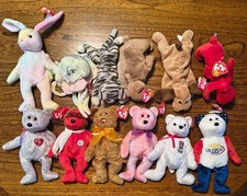 Ty Beanie Babies Lot of 12 Bears Animals Smash Scrum Clubby 2001 w Tags picture