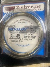 New Wolverine A45 Silvaloy Brazing Alloy 1/16 x 1 TOZ  Brand New picture