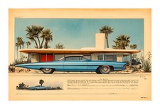1960s Mid Century Modern Future Concept Art Print BPS8 picture