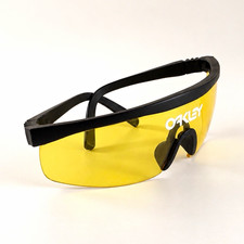Vintage 80/90s Oakley Blade System Sunglasses – Black / Yellow Shield • READ picture