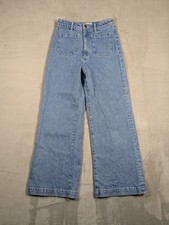 Rollas Sailor Jeans Womens 27 High Rise Wide Leg Light Wash Denim Y2K Style picture