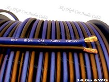 400' feet TRUE 14 Gauge AWG BL/BK Speaker Wire w/ SPOOL Car Home Audio ft picture