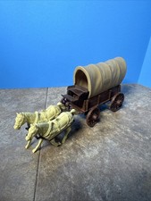 Marx Original Wagon Train Playset Wagon Brown And Tan picture