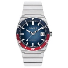 Movado Men's Heritage Series Ondoplan Blue Dial Automatic Watch 3650242 picture