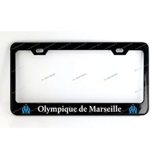 Olympique de Marseille Custom Made Black Metal License Plate Frame +Screw Caps picture