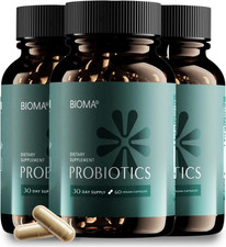 3 Pack BIOMA Probiotics Digestive Health Gut Support for Men & Women 60 Capsules picture