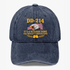 DD-214 Veteran Hat It's A Veteran Thing You Wouldn't Understand Eagle Flag Cap picture