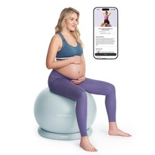 Momcozy BirthEase Pregnancy Ball Set, Birthing Chair 65cm, Glacier Blue picture