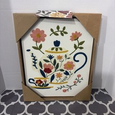 BP Home Woven Artistry  wall art  tea pot NWT picture