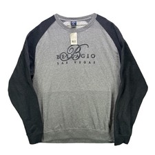 Vintage Bellagio Las Vegas Sweatshirt Mens 2XL Gray Long Sleeve Crewneck NWT picture