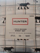 HUNTER  QUEEN sheet Set  Pointer Dog w boots hunting dog mom sheets  NEW 4 Piece picture
