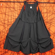 Ann Demeulemeester Gray Pinstripe Deconstructed Trench Vest Dress Cardigan 38 M picture