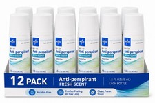 12 Medline Roll On Anti-Perspirant Fresh Scent Alcohol Free 1.5 FL OZ EXP 02/28 picture