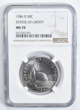 1986-D Statue of Liberty Commemorative Half Dollar MS70 NGC picture