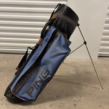 Ping Karsten L8 Stand Bag 90s USA Vtg Golf two tone Hoofer Sunday 4 Way picture