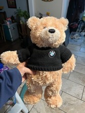 GUND BMW Honey Bear Stuffed Animal Plush with Black Sweater 13” Tall picture
