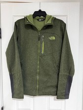 The North Face Olive Green Lightweight Hooded Jacket with Dark Sleeve Panels picture