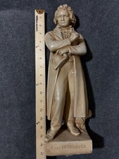Antique 16” Porcelain Ludwig Van Beethoven Figurine Classical Music Statue picture