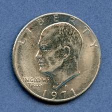 1971 D Eisenhower Dollar $1 US Mint Coin #73 Brilliant Uncirculated 1971-D BU picture