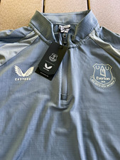 Officially Licensed Castore Everton FC Soccer Blue Long Sleeve 1/4 Zip Midlayer picture