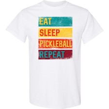 Inktastic Eat Sleep Pickleball Repeat T-Shirt Sports Funny Retirement Retired picture