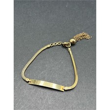 VTG Elco 1/20 12K Gold Filled ID Bar Bracelet with Tassel picture