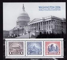 US 2006 WASHINGTON EXHIBITION 4075 Sheet 3 High Values NH like 571-573  picture