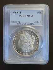 1878 7/8TF Morgan Silver Dollar PCGS MS63 picture