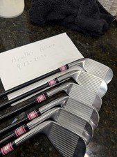 2021 Titleist T100s 5-pw Irons AMT Black S300 Black Onyx Stiff Shafts picture