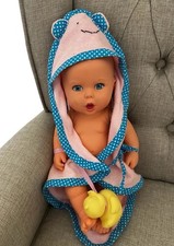 Vintage VTG 1994 Gerber Nursery Tub Time Baby Pink Hooded Bath Towel picture