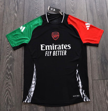 BNWT ADIDAS ARSENAL 2024 2025 EUROPEAN TRAINING JERSEY SHIRT BLACK HEAT DRY L picture