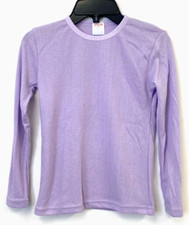 Rocky Girls Lavender Long Sleeve Crewneck T-Shirt Size 8/10 picture