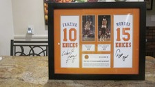 Walt Frazier/Earl Monroe New York Knicks Signed Autographed Framed 16x20 W/COA picture