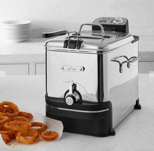 All Clad Stainless Steel Deep Fryer Easy Clean Pro Oil Filtration 3.5L 3.7 Qt picture