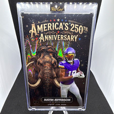 Wild Card 2026 Justin Jefferson Vikings Americas 250th Dino-Might 1/1 Mammoth picture