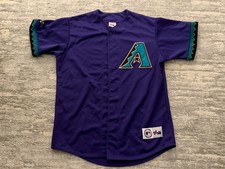 EUC Vintage Majestic Arizona Diamondbacks  Purple Jersey 90s MLB Size L picture