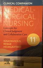 Elsevier Medical-Surgical Nursing Clinical Companion 11th Ignatavicius Rebar picture