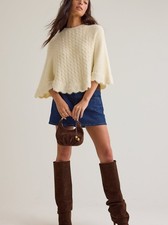 Carmen Cable Knit Poncho Sweater picture